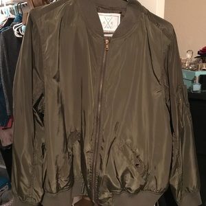 Angel Kiss Green Bomber Jacket